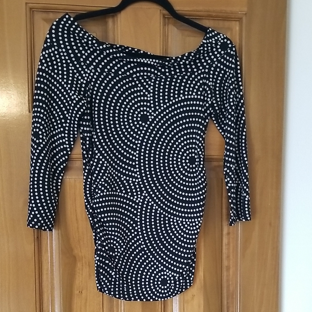 Black and White Patterned Top